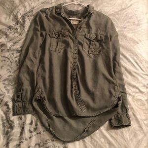 American Eagle green boyfriend fit shirt